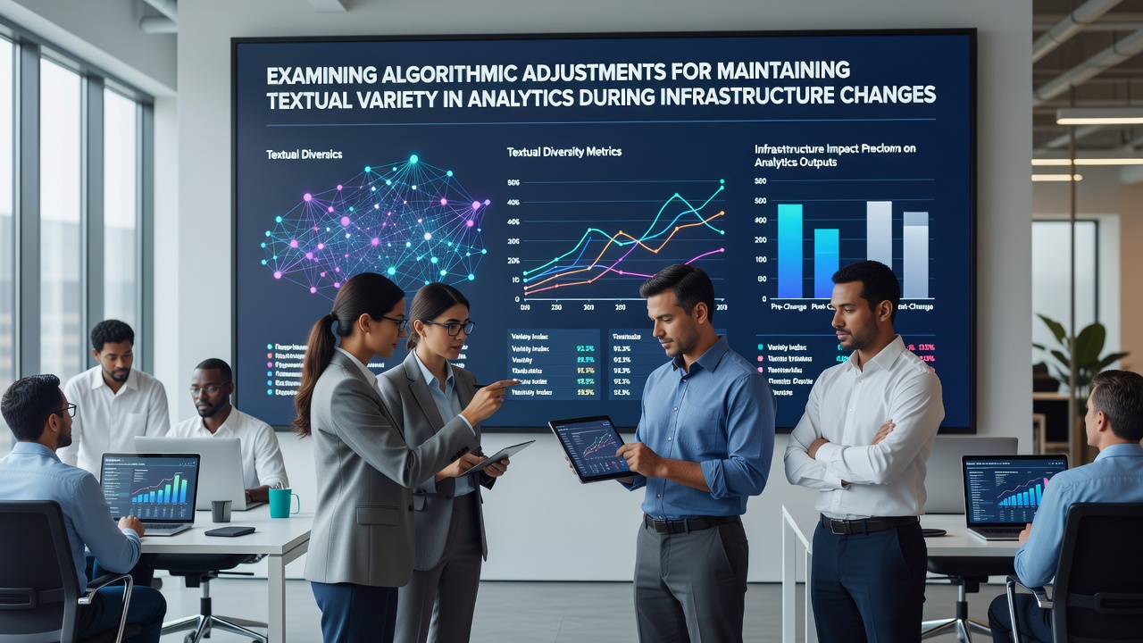 Examining Algorithmic Adjustments for Maintaining Textual Variety in Analytics During Infrastructure Changes