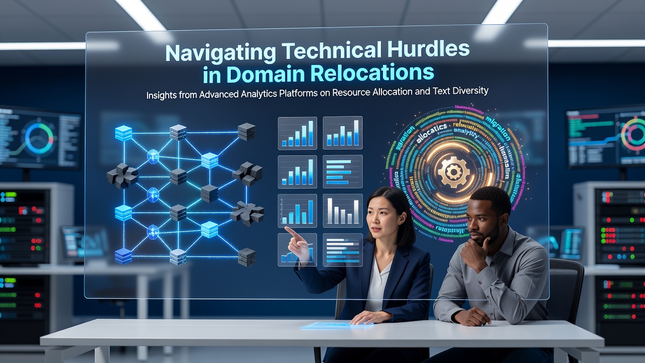 Navigating Technical Hurdles in Domain Relocations: Insights from Advanced Analytics Platforms on Resource Allocation and Text Diversity