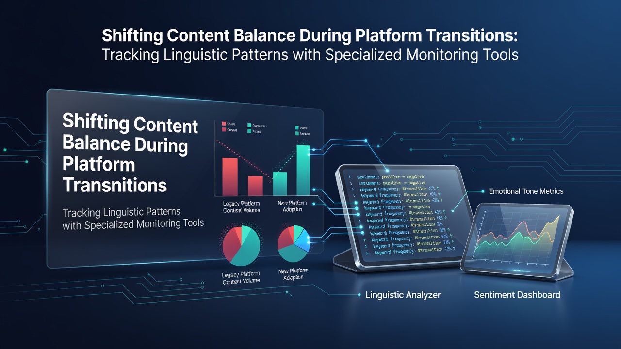 Shifting Content Balance During Platform Transitions: Tracking Linguistic Patterns with Specialized Monitoring Tools